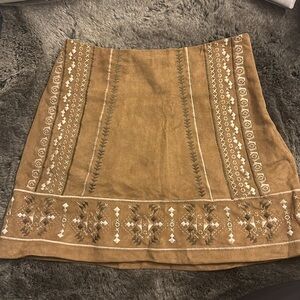 Suede skirt